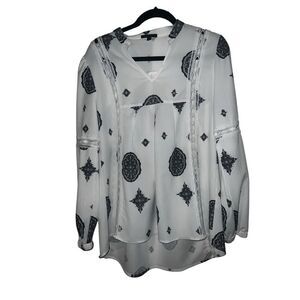 Alberto Malaki blouse sz m Boho Cottagecore V-neck Paisley